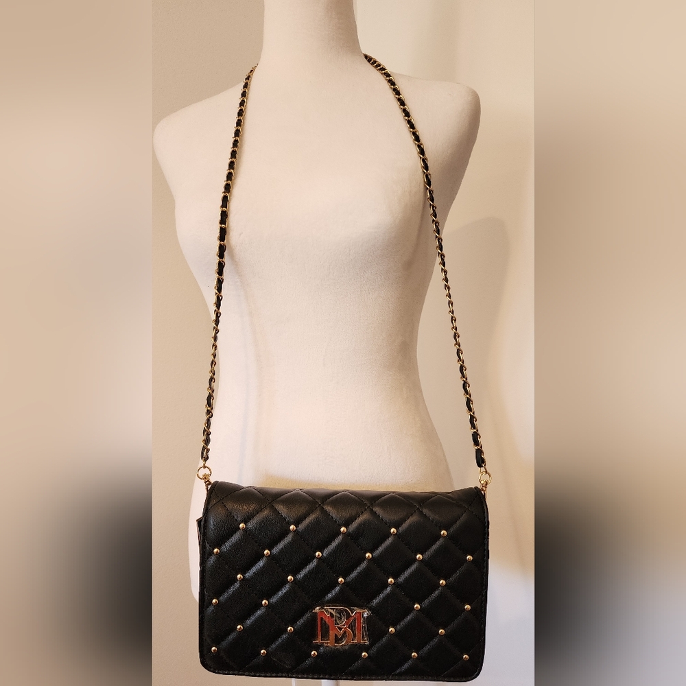 Badgley Mischka Big Diamond Crossbody with Round Studs. NWT.